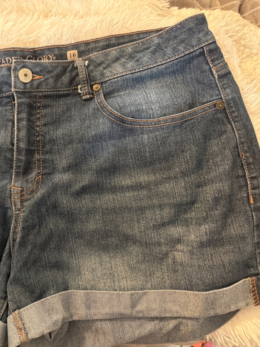 Faded Glory Blue Denim Shorts